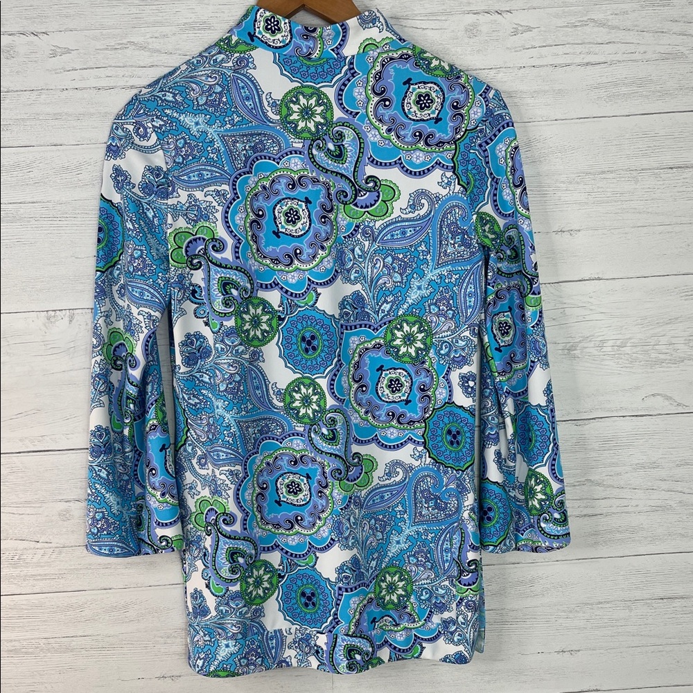 Jude Connally Blue and Green Paisley Top - Picture 6 of 6
